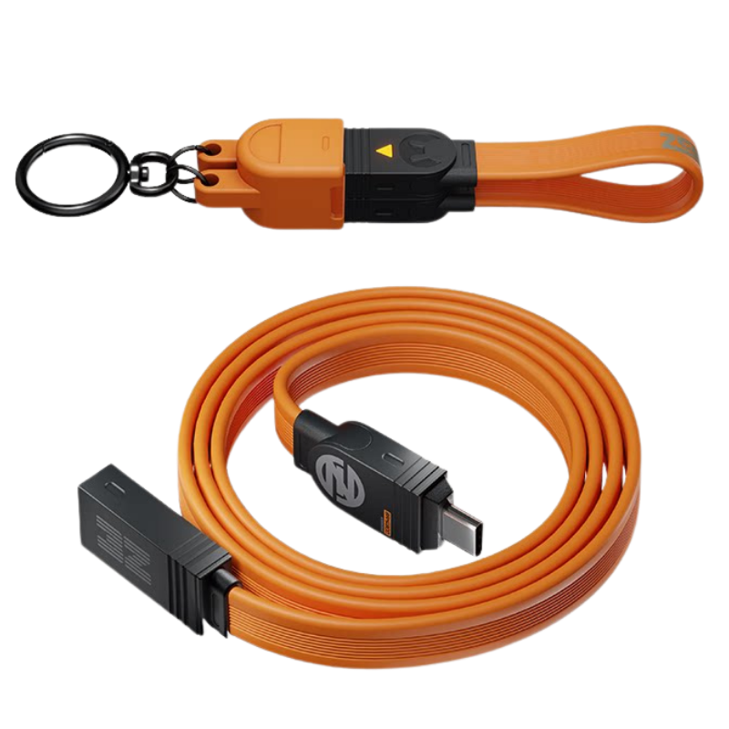 【オレンジ】vivision USB CABLE STRAP ケーブル Zenless Zone Zero 240W Fast Charging Cable