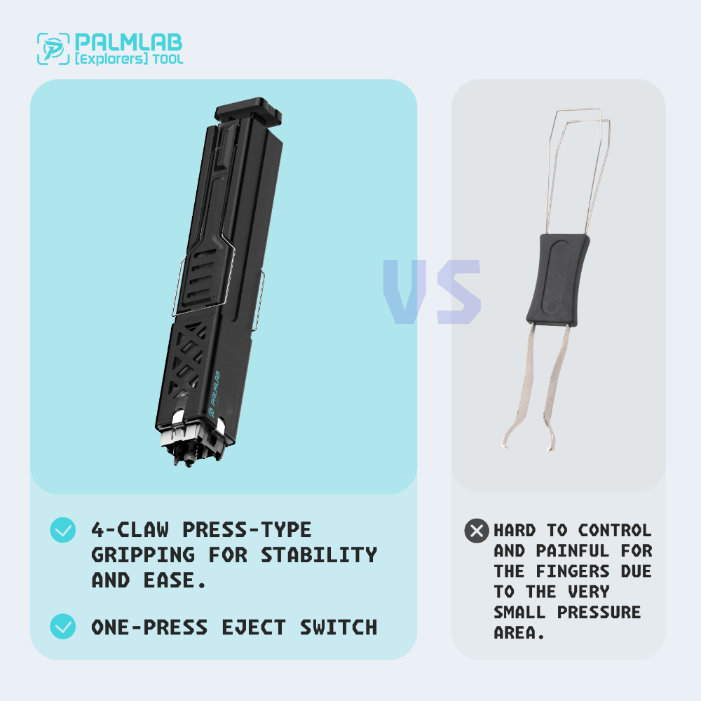 PALMLAB 2-in-1 Switch & Keycap Puller with 4-Claw Grip – One-Press Fast Removal