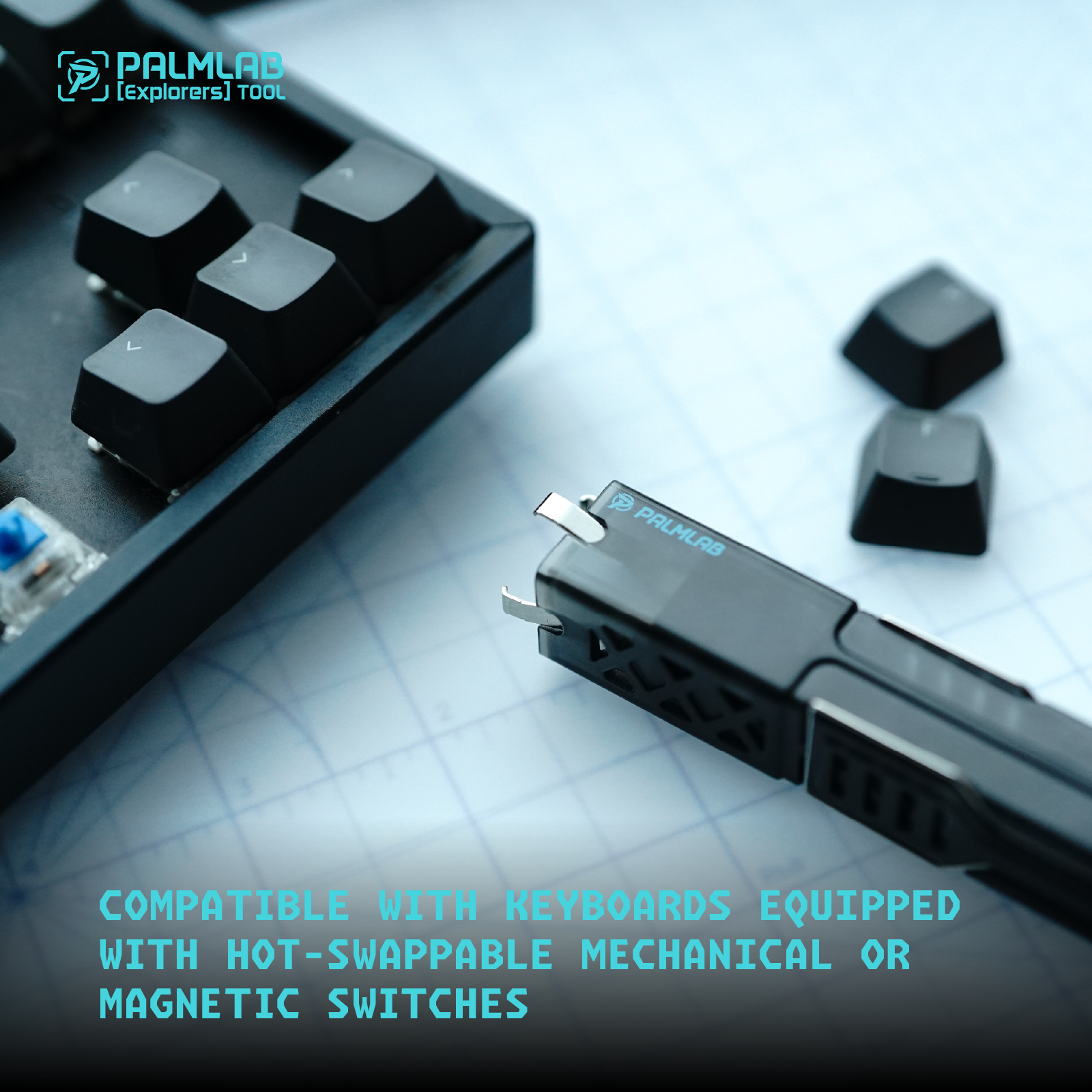 PALMLAB 2-in-1 Switch & Keycap Puller with 4-Claw Grip – One-Press Fast Removal