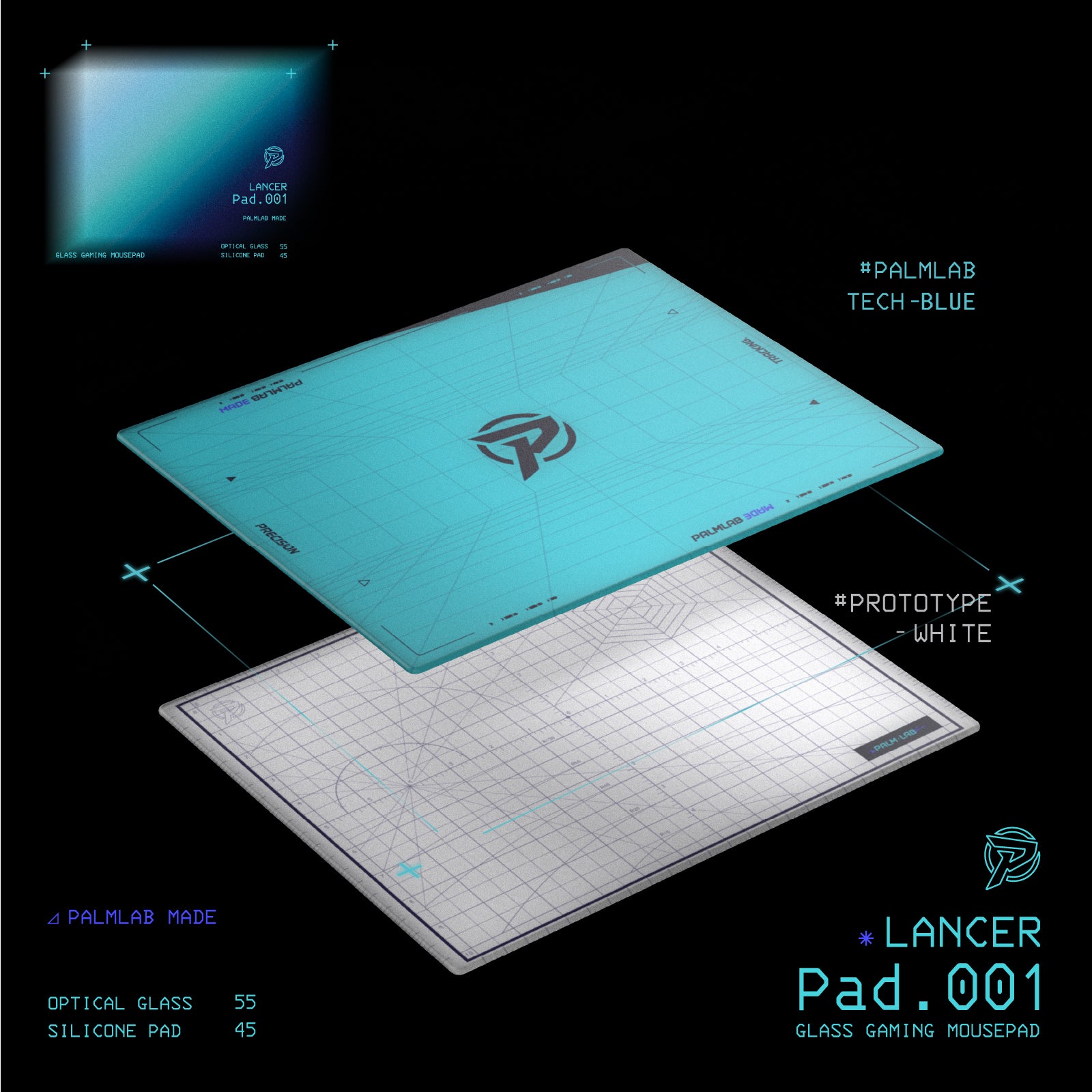 Lancer Pad.001 Glass Gaming Mousepad