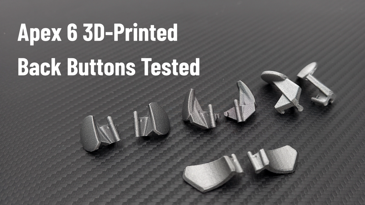 Apex 6 3D-Printed Back Buttons: Four Shapes Tested