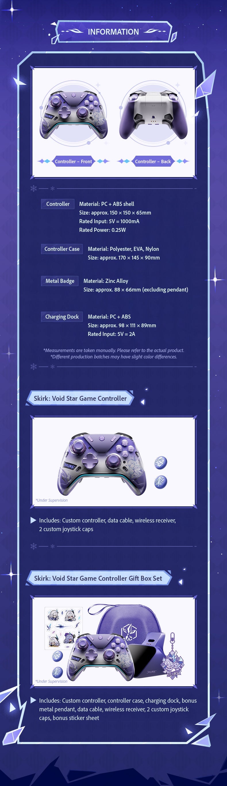 Flydigi APEX 5 Wireless Controller Genshin Impact: Skirk Void Star Lim