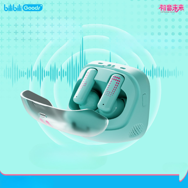 BilibiliGoods Hatsune Miku CUBE FACE LCD Touch Screen Bluetooth Airpods