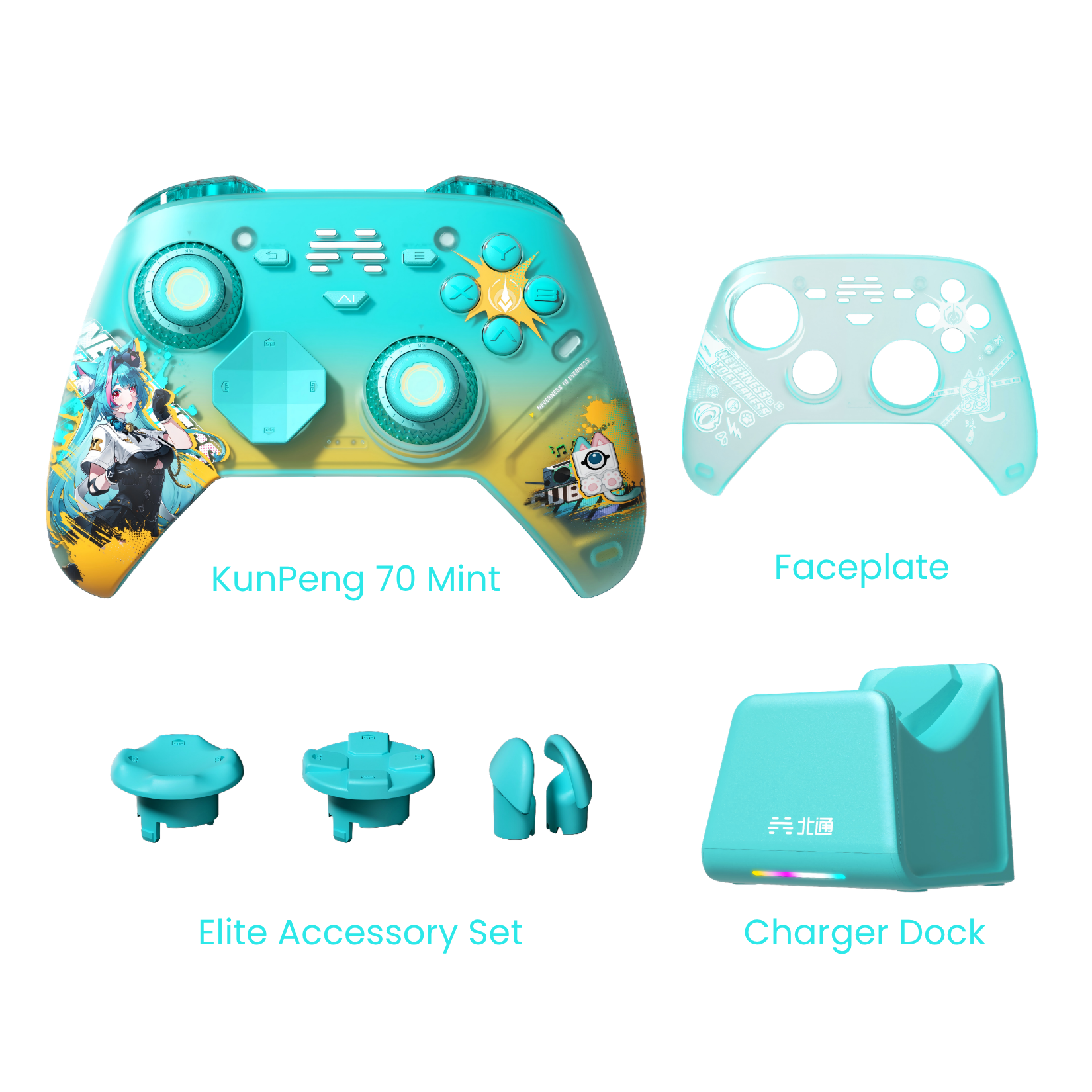 BEITONG KunPeng 70 Wireless Controller Neverness to Everness: Mint Limited Edition