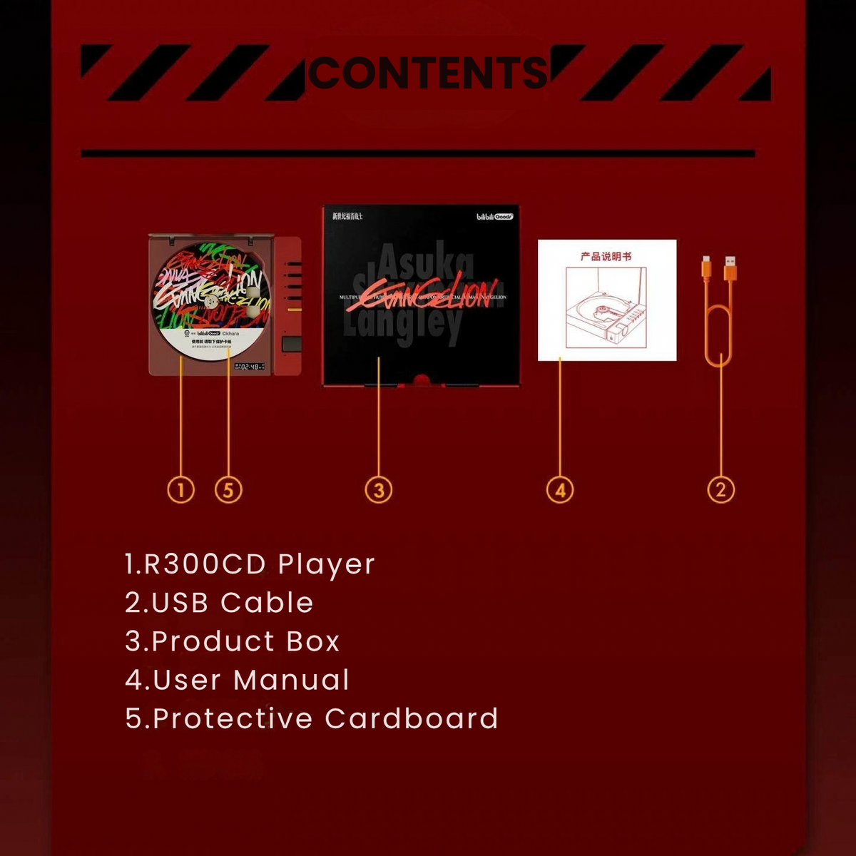 BilibiliGoods Evangelion RECORD Series Asuka CD Player